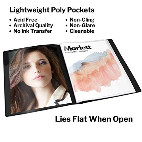 Dunwell Binder With Plastic Sleeves 24-Pocket (1 Pack, Black) - Presentation Book, 8.5 X 11 Portfolio Folder With Clear Sheet Protectors, Displays 48-Page Documents, Certificates, Important Papers #TOP4