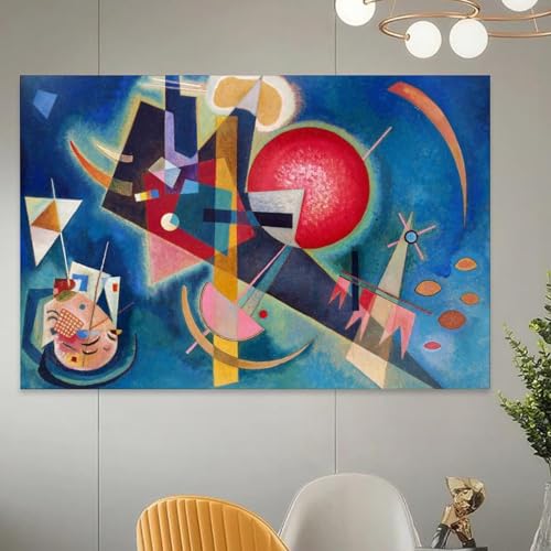 Impression sur toile In Blue by Wassily Kandinsky déco murale 60x90cm