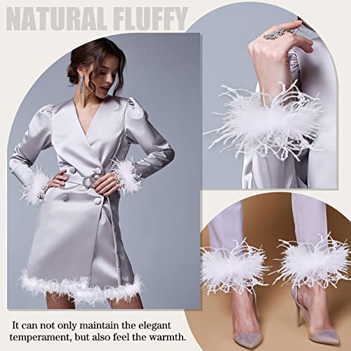 2 Yards 2 Ply Fluffy Ostrich Feather Boa For Party Diy Costume Clothing Trim Craft Wedding Birthday Decor Ornament (White) #TOP5