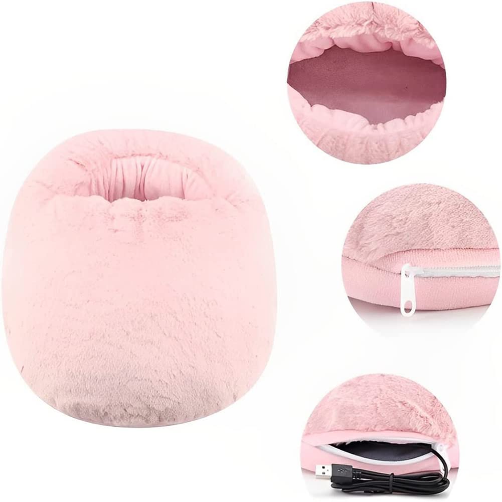 Scaldapiedi elettrico, scaldapiedi riscaldato elettrico, cuscino scaldapiedi elettrico USB, cuscino riscaldante in peluche ricaricabile, pantofole riscaldanti scarpe con tecnologia di riscaldamento ra