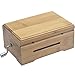 Wingostore 30 Notes Hand Crank Music Box Movement with Copper Gear DIY Make Your Music Tool Kit (With Bamboo Box)