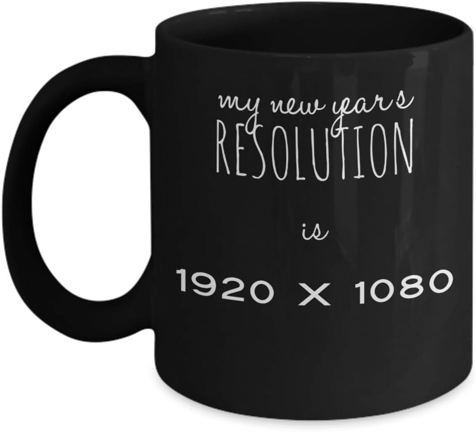 COMPUTER MONITOR SCREEN RESOLUTION COFFEE MUG NEW YEAR Office Keyboard Accessories Drink Gag Stocking 11 oz
