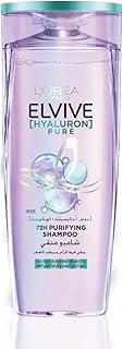شامبو لوريال الفيف هيالورون النقي لفروة الرأس الدهنية والاطوال المجففة من لوريال باريس، 600 مل