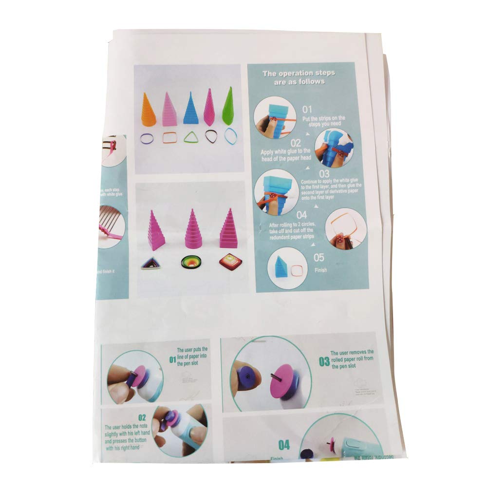 Quilling-Werkzeug-Set mit Quilling-Streifen, Quilling-Werkzeug, Papierquilling-Streifen (grüne Box)