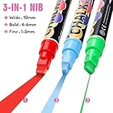 WISHOMEIN Liquid Chalk Pens for Blackboard - 8 Colors Wipeable Chalk Markers with 10mm Jumbo Thick Tips, Chalkboard Markers for Car Window Drawing, Glass, Menu Boards - Image 6