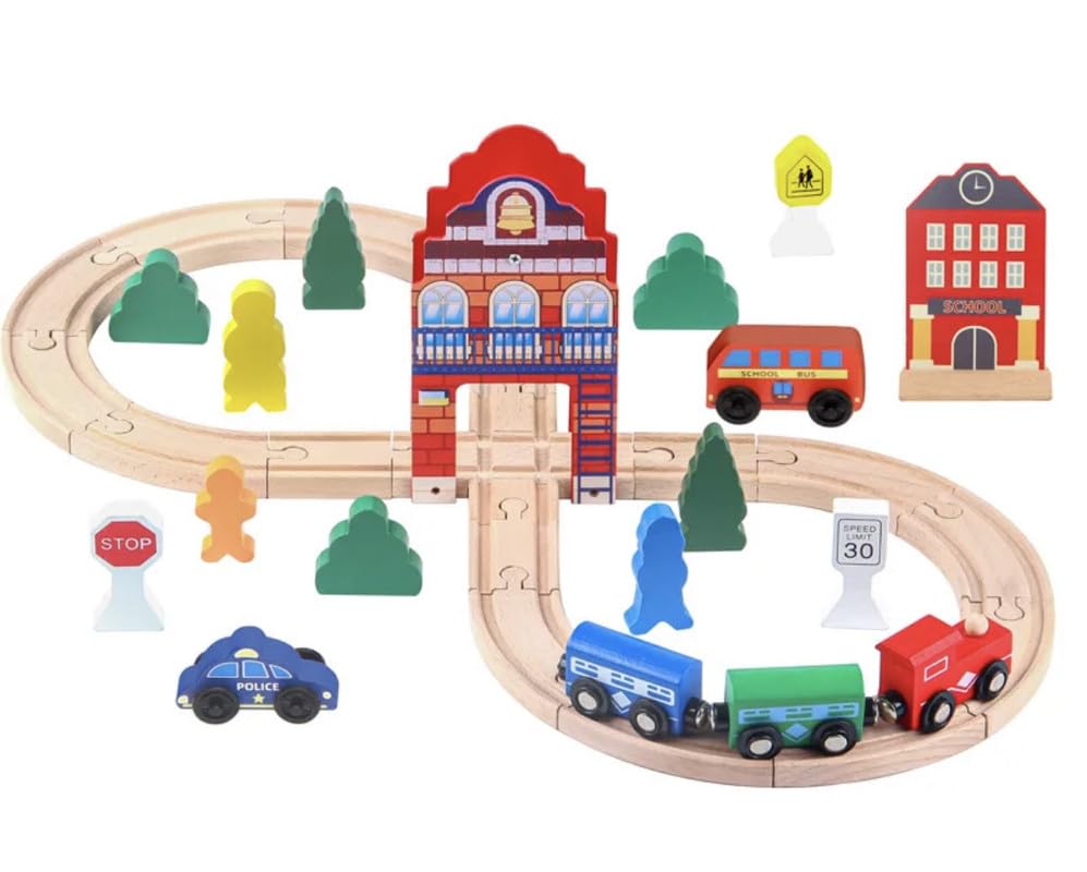 TOYARTSY Pretend Play Set Toys for Kids - Train Track Series | Interactive Educational Train Set with Tracks, Accessories, and Building Elements for Creative Play (B0CB8S2DYS) Amazon Price History, Amazon Price Tracker