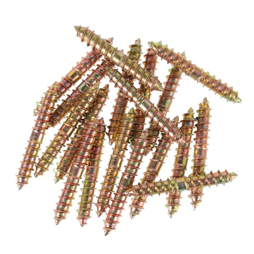 20 tornillos dobles M6x40mm para madera para conectar y fijar muebles