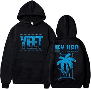 HUIDAOGUOQ Jey Uso Yeet Hoodie Casual Long Sleeve Streetwear Women Men Hooded Sweatshirts Trendy Outfits