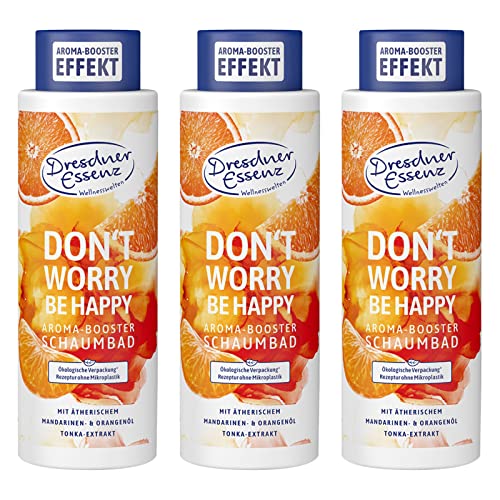 3er Pack Dresdner Essenz Schaumbad Don´t Worry, Be Happy 3 x 500 ml Badezusatz vegan