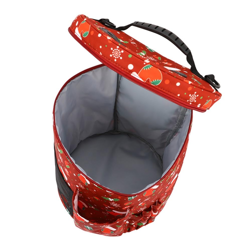 JFDBGU Bolsa de Almacenamiento de Hilo Redondo, Bolsas de Hilo de Lana de Tejer cilíndricas, Herramienta de Costura de Ganchillo, Bolso for Agujas de Tejer, Organizador de Viaje