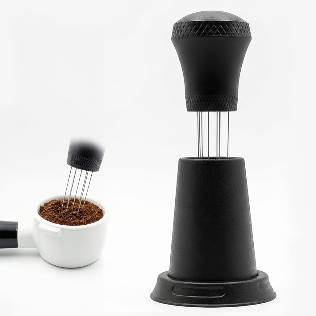 Espresso Distribution Tool, WDT Stirrer with 0.3mm Needles and Stand, Barista Coffee Tool