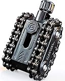 MIXTRYS Metal Fidget Toys for Adults - Fidget Slider Roller Chain Fidget Tank Toys, Tactile Click Stress Relief Toy for Office Work Study, EDC Desk Toy for Adult ADHD Autism (Black)