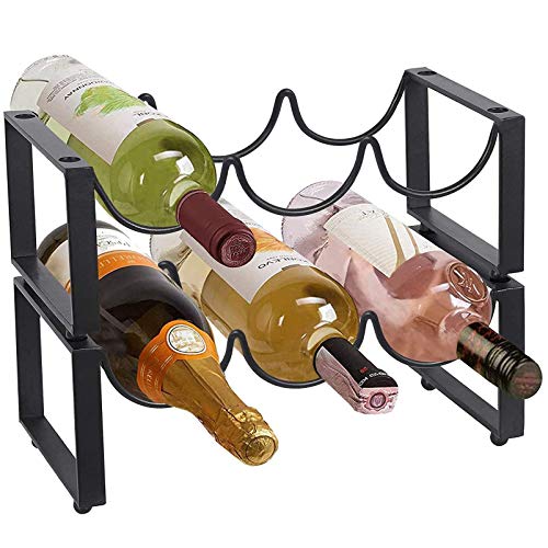 Soporte de mesa para botellas de vino, metal, 3 o 6 botellas miniatura 1