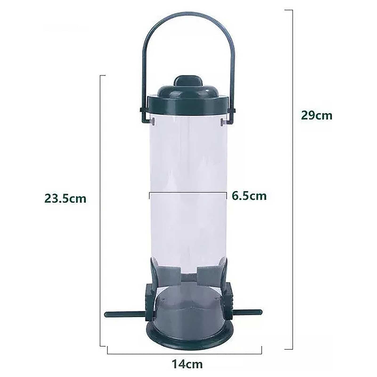 Comederos para pájaros para al Aire Libre, alimentador de Aves de Tubo Resistente a la Intemperie, silo de alimentación de Aves Silvestres para el Exterior, 2 Puertos