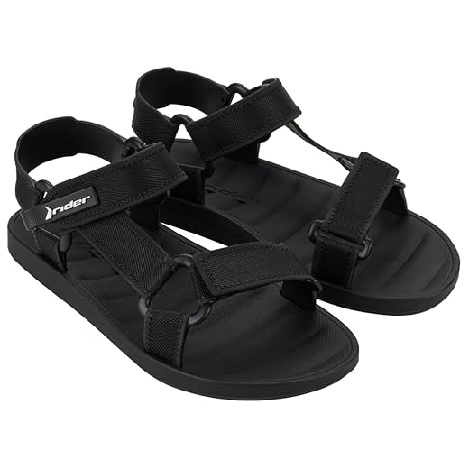 Sandália Masculina Rider Free Style Esportiva Moto Caminhada Trabalho com Adesivo Colante PVC Reforçado