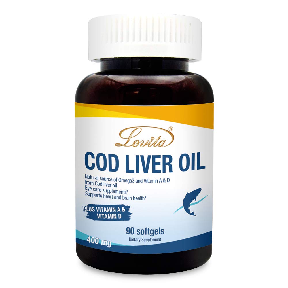 Buy Lovita Cod Liver Oil 400 mg, Omega 3 with Vitamin A & Vitamin D3