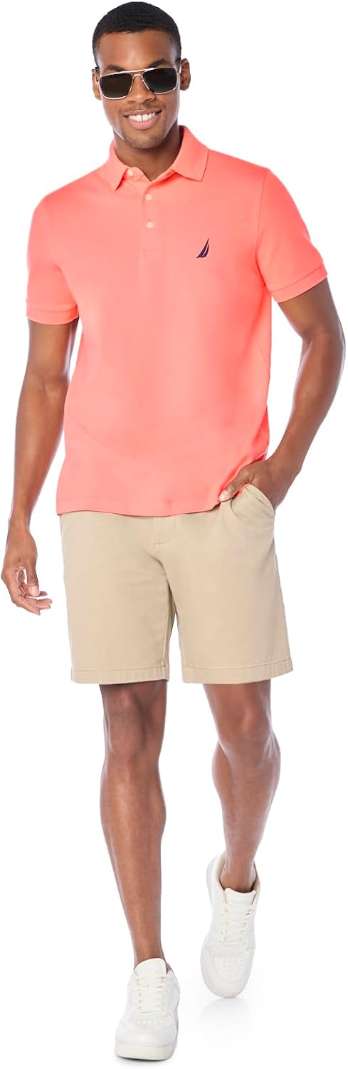 Nautica Men's Short Sleeve Solid Stretch Cotton Pique Polo Shirt - Image 2