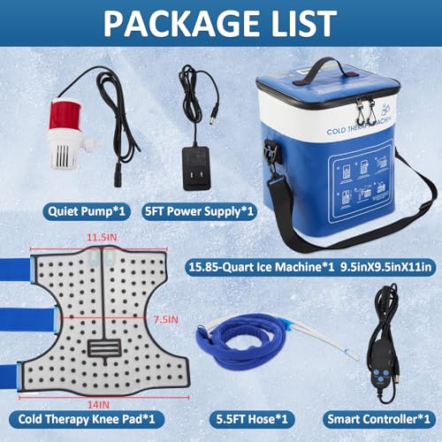 Image of Cold Therapy Machine for Knee After Surgery with Knee-Specific Pad
