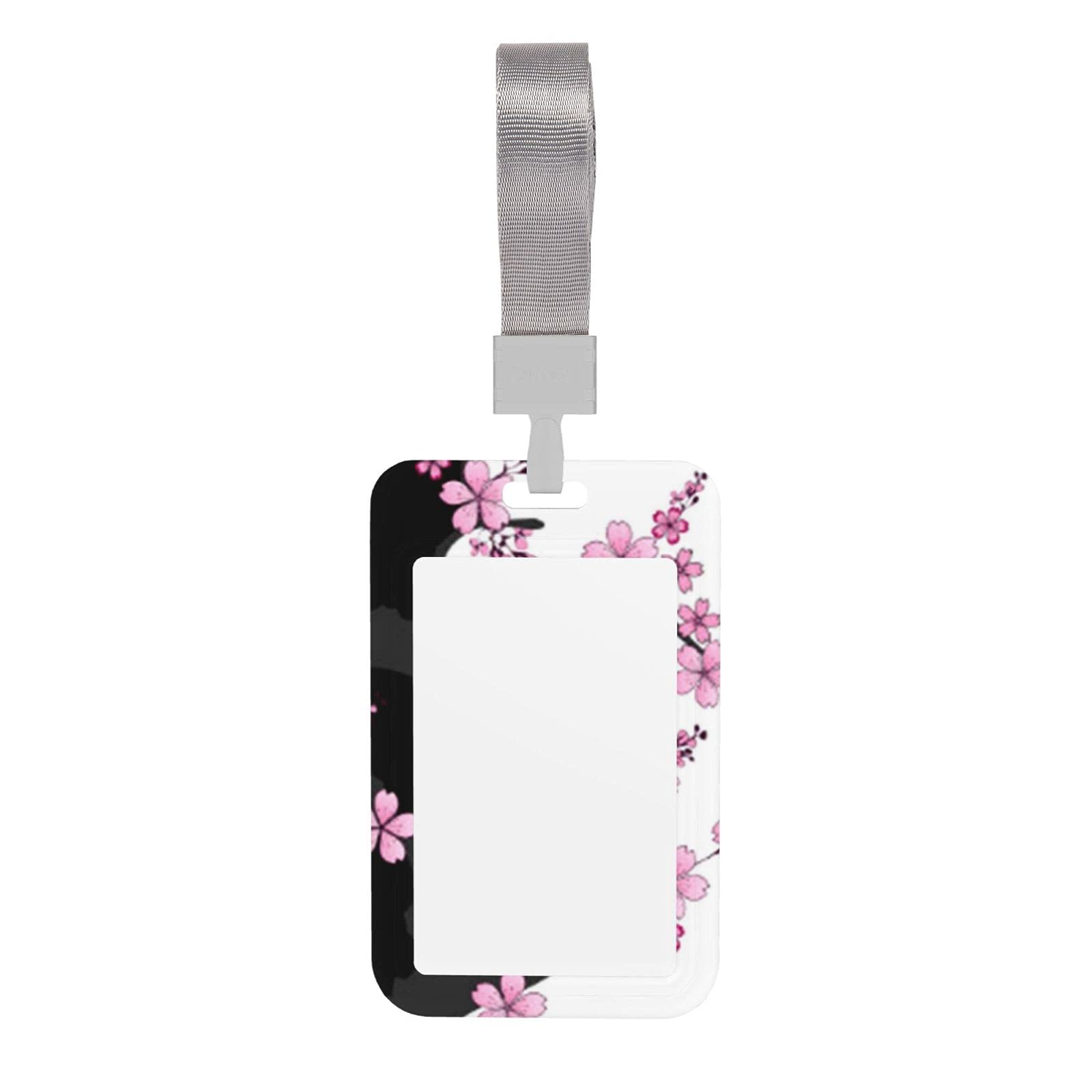 Buy Cute Badge Holder with Lanyard, Cherry Blossom Vertical Id Card
