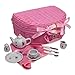 Lucy Locket Fairy Tale Picnic Basket and Tea Set for Children (32 Piece China Tea Set) Pink