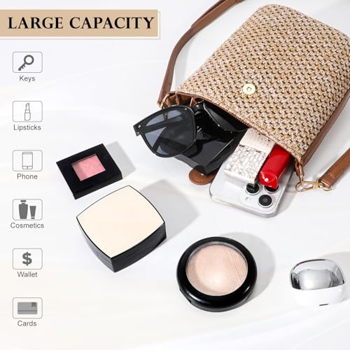 SUOSDEY Staw Crossbody Bag for Women Straw Beach Tote Bag Handbag Shoulder Purse for Women4