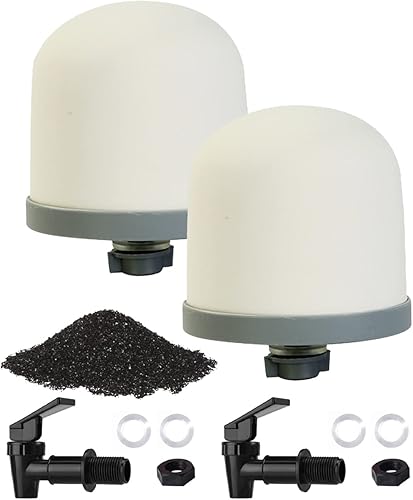Miniatura 7 de HUI NING - Kit de filtro de agua y grifo de cúpula de cerámica de repuesto para encimera, cubo de agua doméstico, sistemas de filtración