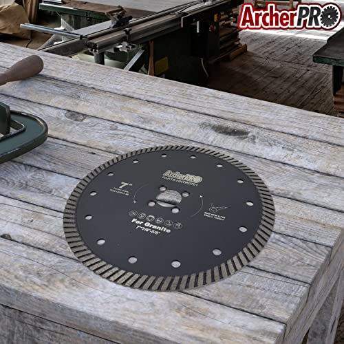 Archer Pro 4.5" In. Narrow Turbo Rim Diamond Blades For Cutting Granite, Stone, Masonry, Counter-Top Slabs #TOP4