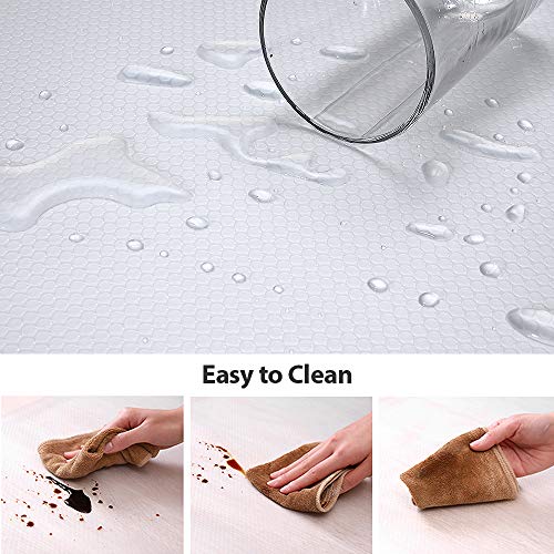 amorus 2 Rolls Shelf Liners, Non Adhesive Cabinet Liner Drawer Liners, Waterproog EVA Material Refrigerator Liners, 17.5 x 5 FT