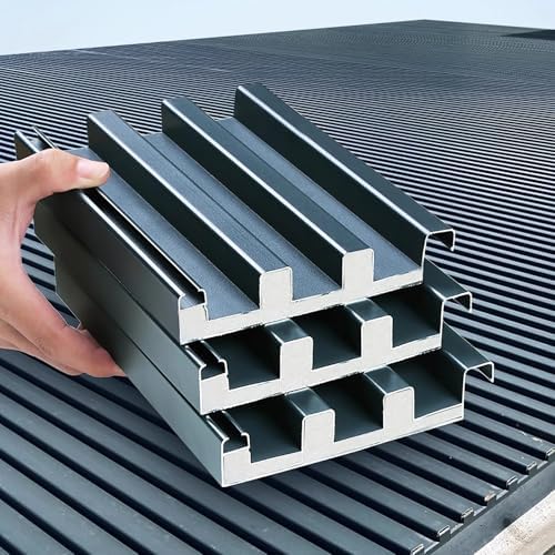 Ilated Roofing Sheets - 3 Pcs Waterproof & Windproof Corrugated Metal Tiles, 5/10/12 ft Long, Durable Cladding for Pera, Splicable Roofing Boards (L-2.6ft/0.8m)