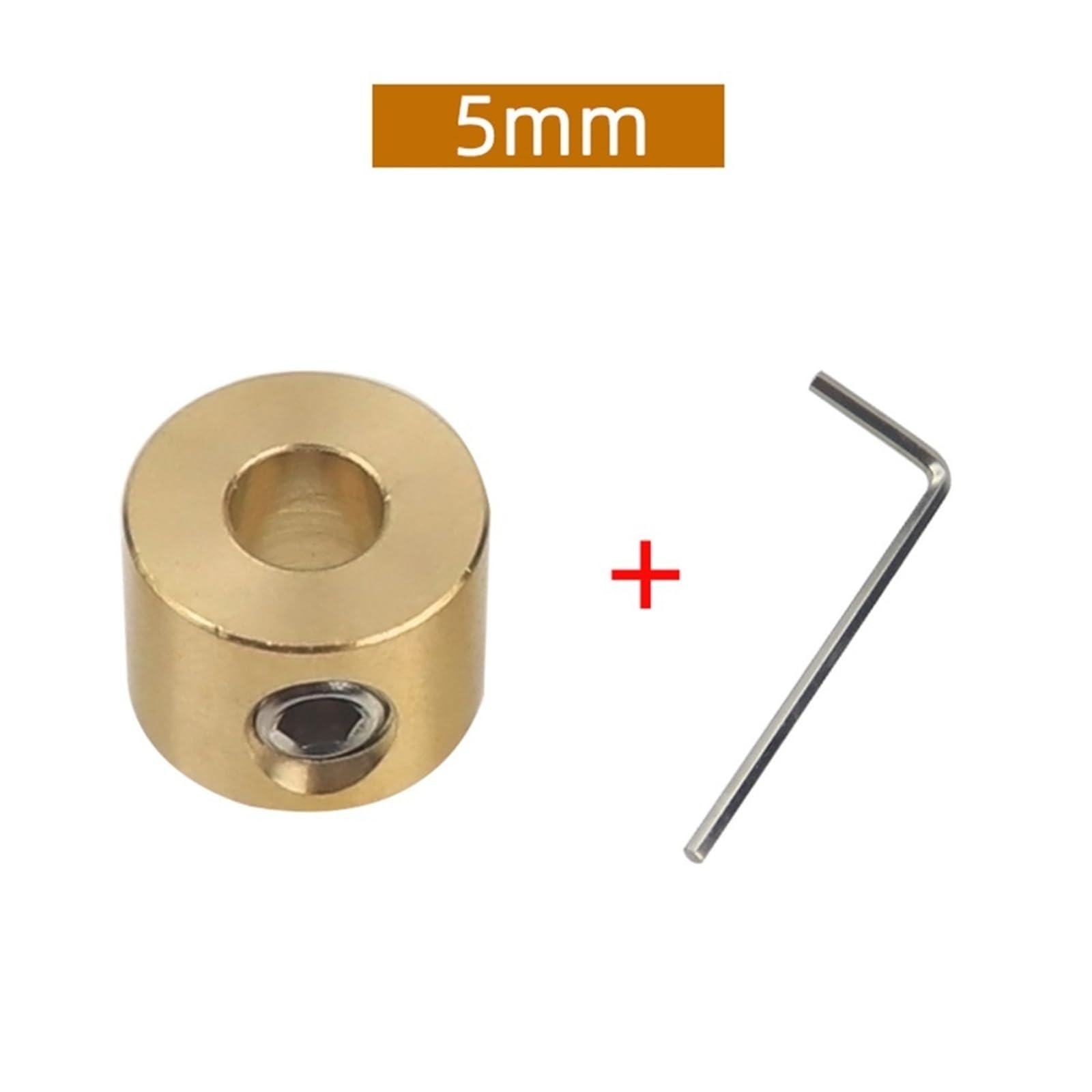 Lot de 6 Colliers d'arrêt en Laiton, bagues de Profondeur Fendues, clé hexagonale for forets de 3 mm, 4 mm et 5 mm