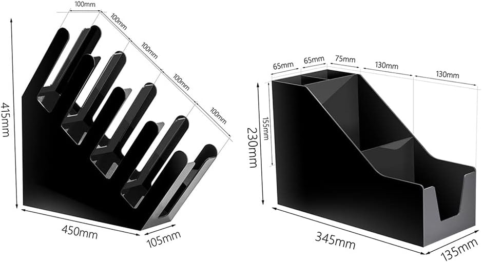 Acrylic Coffee Cup Dispenser & Organizer Set - Black Coffee Bar Storage for Disposable Cups, Lids & Condiments - Sugar Packet Holder, 24x45x41.5cm