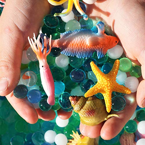 Sensory4U Dew Drops Water Beads Ocean Explorers Tactile Sensory Kit - 26 Sea Animal Creatures Included - Great Fine Motor Skills Toy For Kids #TOP4
