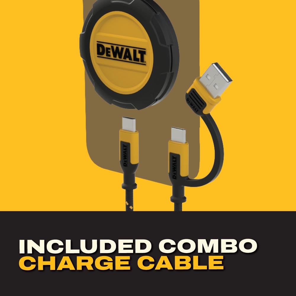 DEWALT Supporto magnetico per telefono per auto, caricabatterie wireless resistente, supporto per bocchetta di ventilazione, supporto per cruscotto, supporti per telefoni cellulari per la tua auto