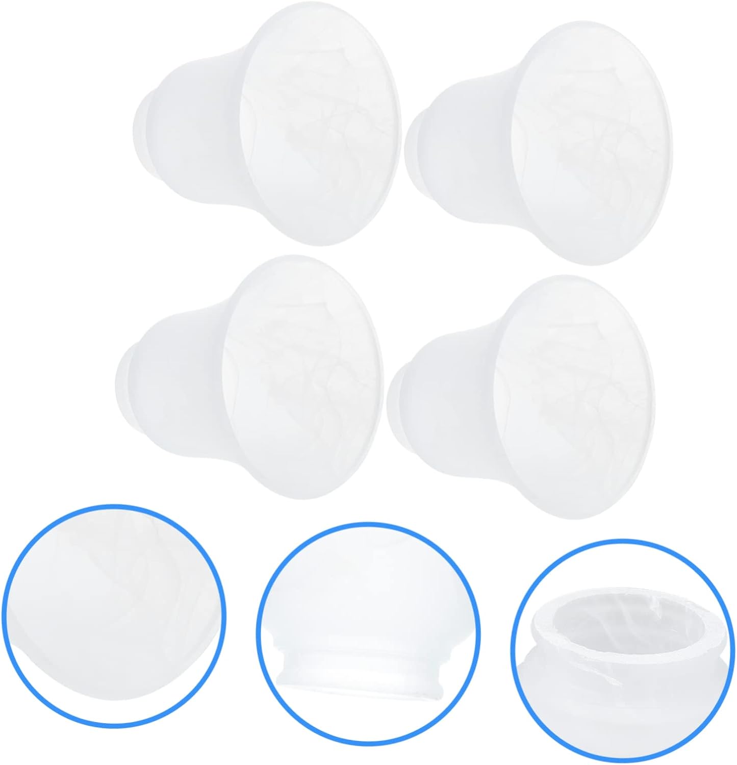 Hemoton 4pcs Frosted Glass Lamp Shade Set Chic Bell Shape Light Cover for Ceiling and Wall Lighting Easy to Install Decorative Lampshade for Living and Bedroom