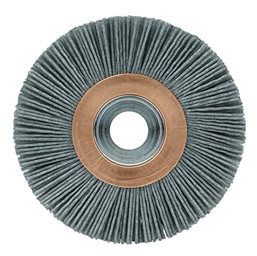 Weiler 31255 4" Heavy-Duty Narrow Face Nylox Wheel, .022/320SC Crimped Fill, 5/8"-1/2" Arbor Hole, Made in The USA (Pack of 2)