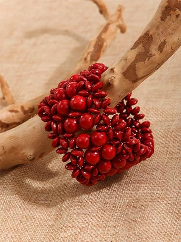 Bohemian Multicolor Bracelet Wooden Thick Coconut Shell Bracelet Natural Wood Beads Women's Stretch Bracelet2