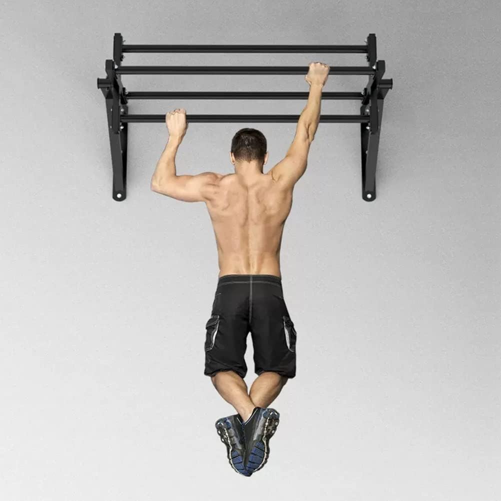 Wall Mounted Pull Up Bar, Rotating Horizontal Bar Parallel Bar Clim e, Indoor Strength Training Fitness Equipment, Max Load 300kg