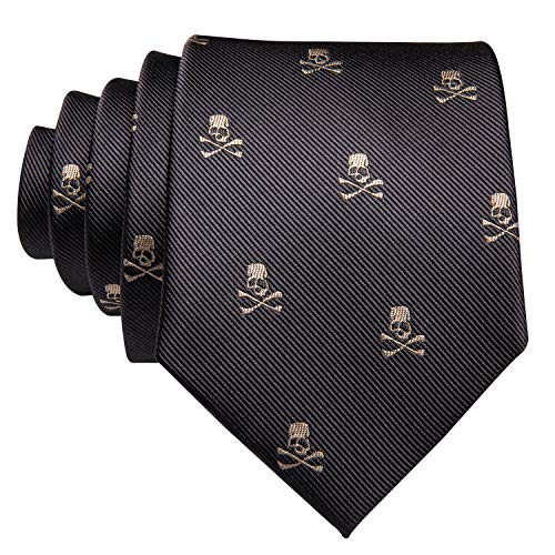 Image of Barry.Wang Fun Animal Ties for Men Designer Handkerchief Cufflink WOVEN Casual Necktie Set Festival