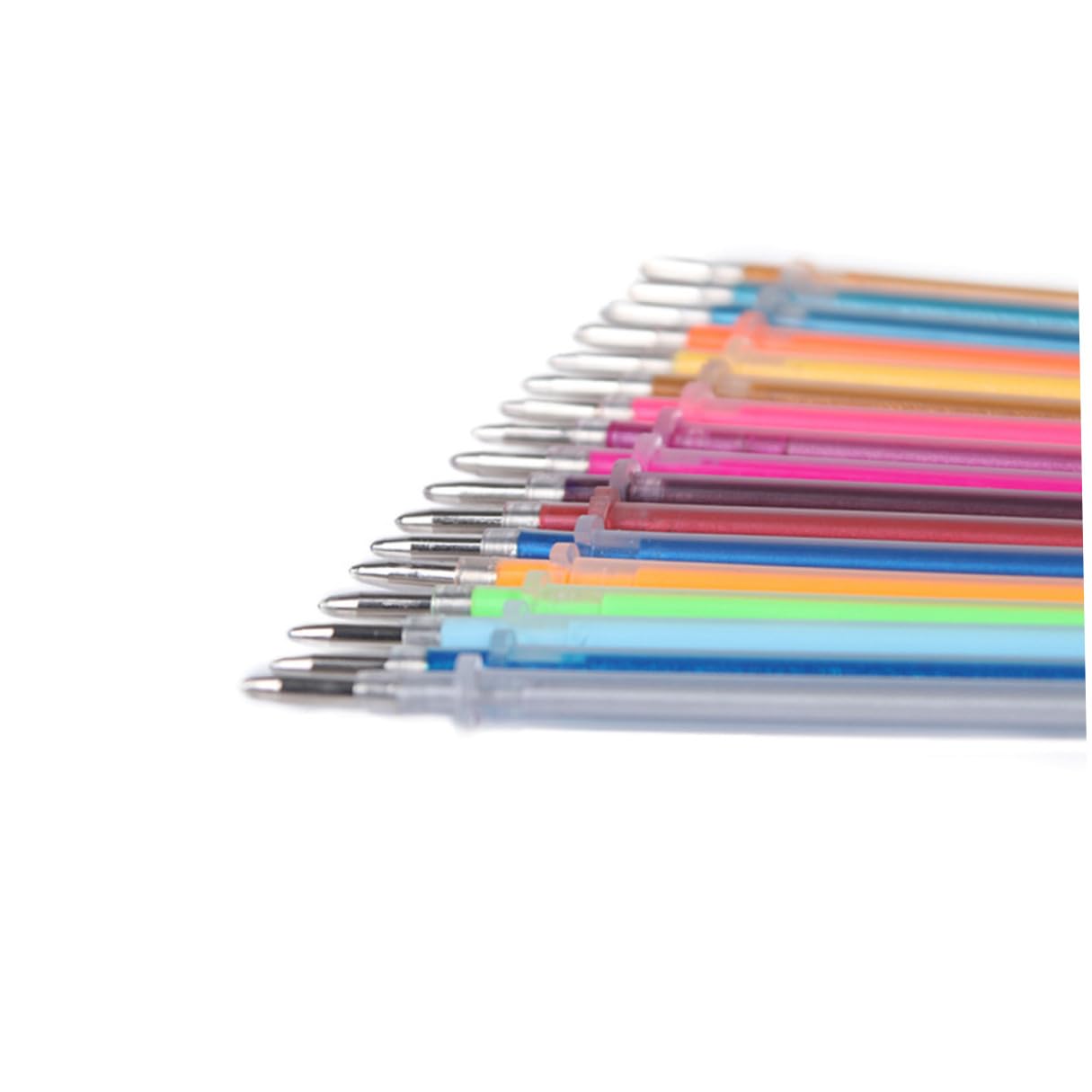 Housoutil 300 Pièces Recharges Colorées pour Stylos Gel Pointe Fine Recharge Encre pour et Dessin Compatibles Plupart des Stylos Gel Standards Fournitures Scolaires et Bureau