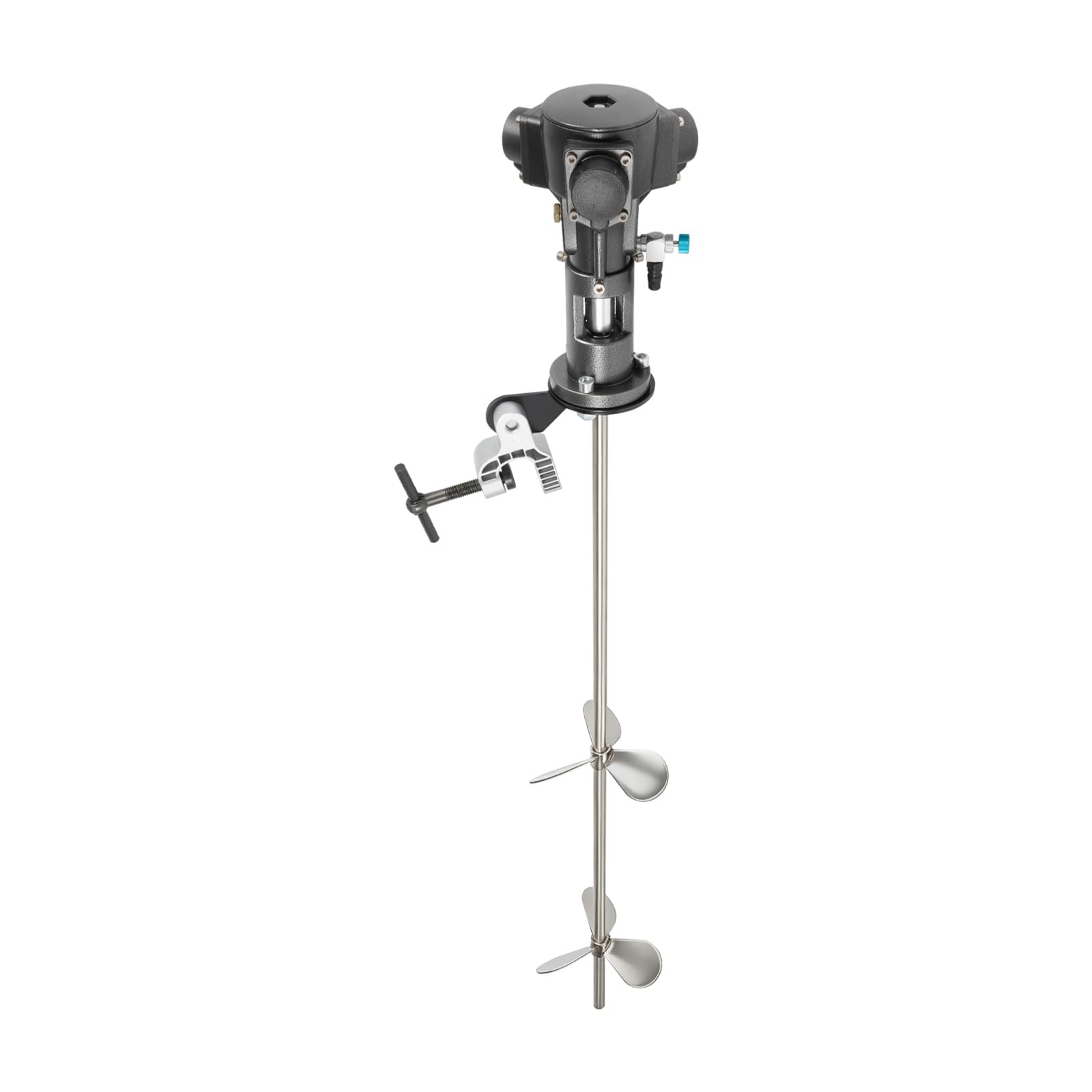 Agitador de aire comprimido 1/2 CV 50 – 2000 rpm, agitador industrial con clip para barriles, acero inoxidable 304, sin chispas, a prueba de explosiones para pintura, química, construcción