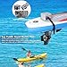 160W Electric Motorized Fin, 12V Stand Up Paddle Board Motor Electric Fin Kit, 288Wh Battery, 3-6KM/H, Max Cruising Range 20KM, Wrist Remote Control, Carbon Fiber Fin, Plug-and-Play, with Fin Boxes