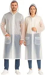 Capa de Chuva Adulto Unissex Com Bolso e Capuz Ajustável Cobre Toda Cabeça Tamanho G Longo Masculino e Feminino Reforçada