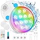 TEPENAR Wiederaufladbare Weihnachten LED Licht mit Fernbedienung IP68 Wasserdicht LED Weihnachtsbeleuchtung mit USB Wiederaufladbar Magnet Schwimmende für Weihnachten Deko Party drinnen (2 PCS)