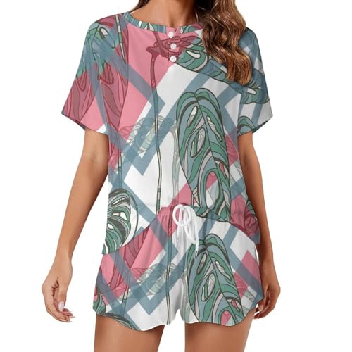 Pyjama pour femme ensemble manches courtes anti-transpiration pour l'été