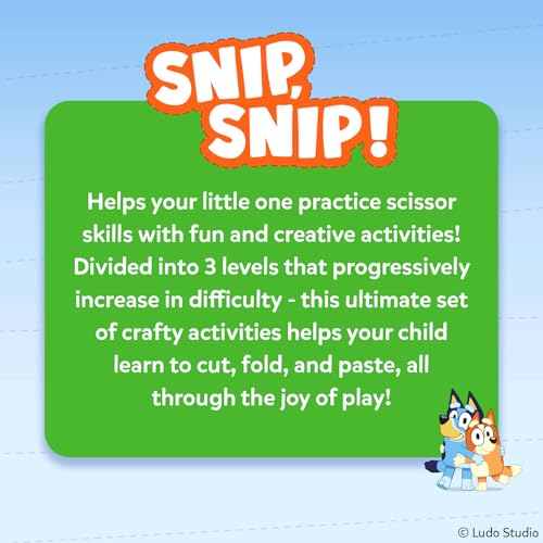 Skillmatics Bluey Scissor Skills Activity Book - Snip Snip, Preschool Cutting & Creative Activities, Felt Craft Kit, Fine Motor Skills Toys, Gifts for Boys & Girls Ages 3, 4, 5, 6, 7 - Image 8