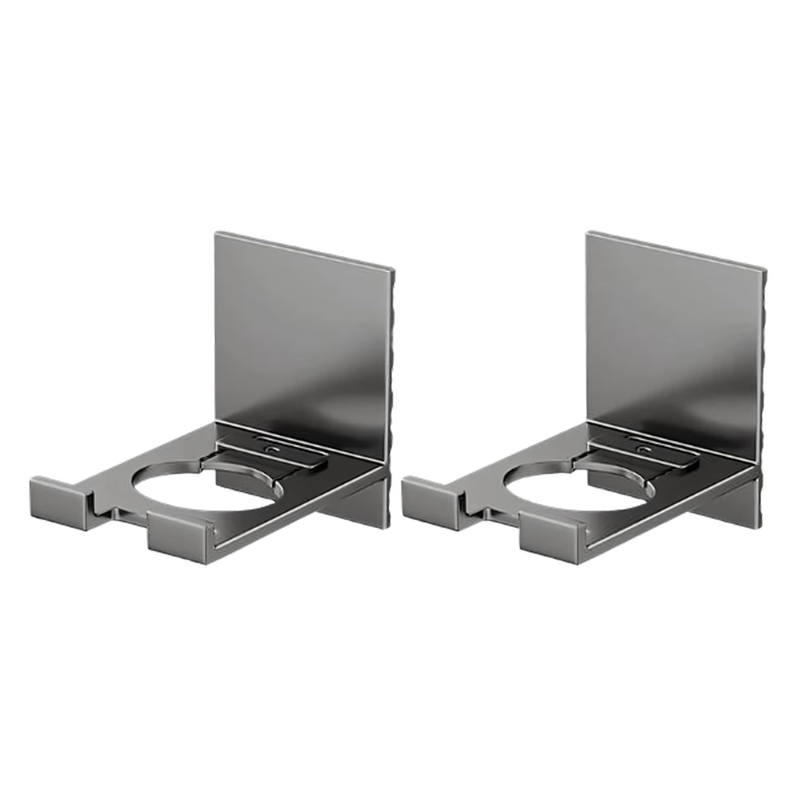 Of 2 Bathroom Wall Bottle Stand Aluminum Alloy Adhesive Holder with Hook Space for Shower Sponge Towel Shampoo Shelf，Shampoo Holder Wall Mount Aluminum Alloy Bathroom Shelf with Front Hooks for Sponge