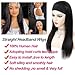 olimaruly Headband Wig Human Hair 20 Inch Straight Headband Wigs 180% Density Glueless Wigs for Black Women Glueless No Lace Front Human Hair Natural Color Brazilian Virgin Hair