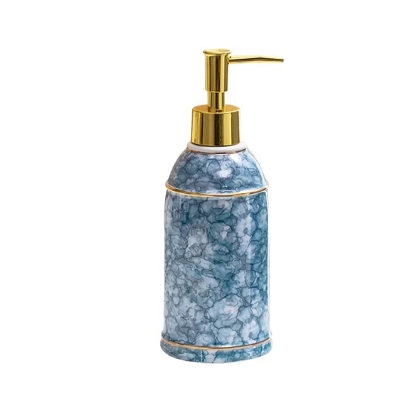 Bx9re7tk3g Blue Hand Wash Dispenser 400Ml Ceramic Soap Dispenser Lotion Bottle With Pump For Bathroom Kitchen Sink Countertop Bathroom & Kitchen(Blue)