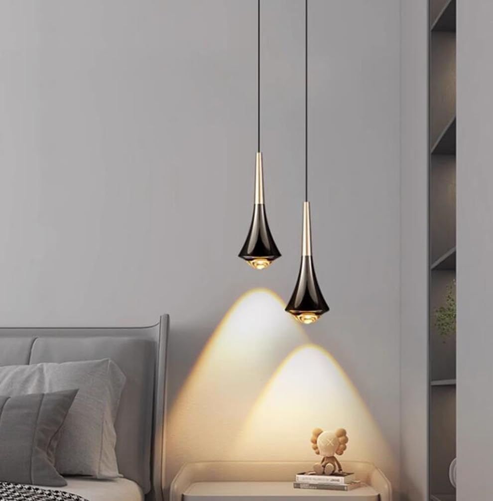 LED Nordico Luci a sospensione Comodino Luce a sospensione Camera da letto Moderna Lampada da tavolo Minimalismo Lampada a sospensione 7W Luce neutra 4500K Per soggiorno,A