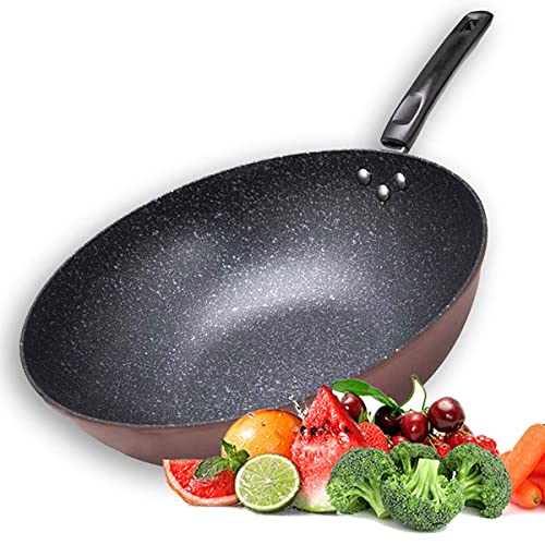 Wok Pan antiadherente con tapa 30cm y 34cm miniatura 1